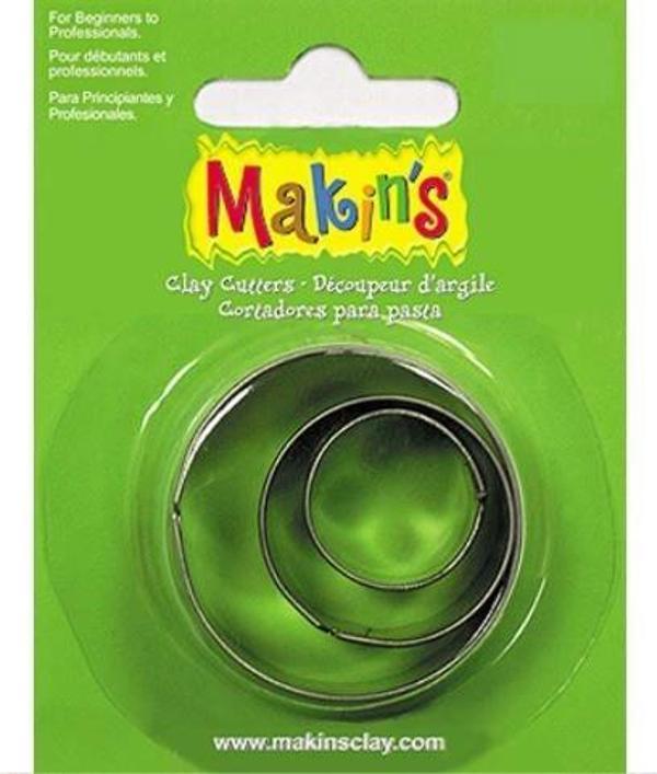 Makin's Clay Polimer Kil Kesme Kalıbı 3 Parça Yuvarlak - Image 1