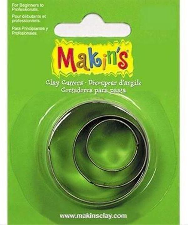 Makin's Clay Polimer Kil Kesme Kalıbı 3 Parça Yuvarlak - Image 1