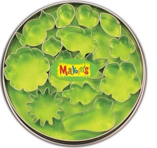 Makin's Clay Polimer Kil Kesme Kalıbı Seti Çiçek Yaprak 15 Desen - Image 1