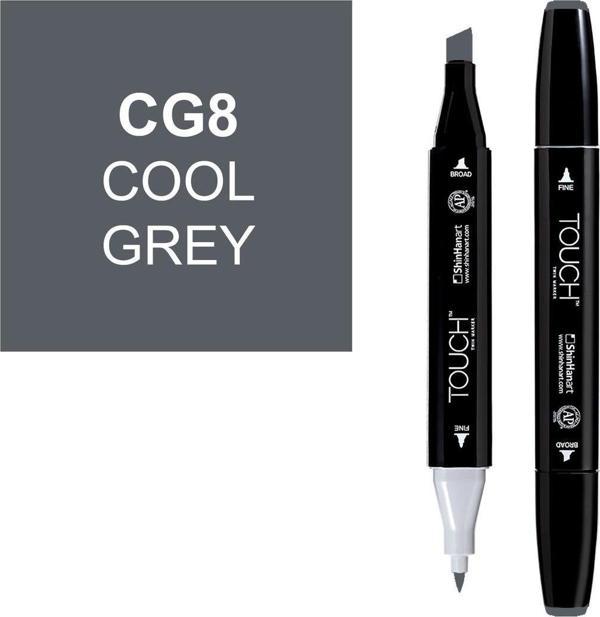 Touch Twin Marker Çizim Kalemi CG8 Cool Grey - Image 1