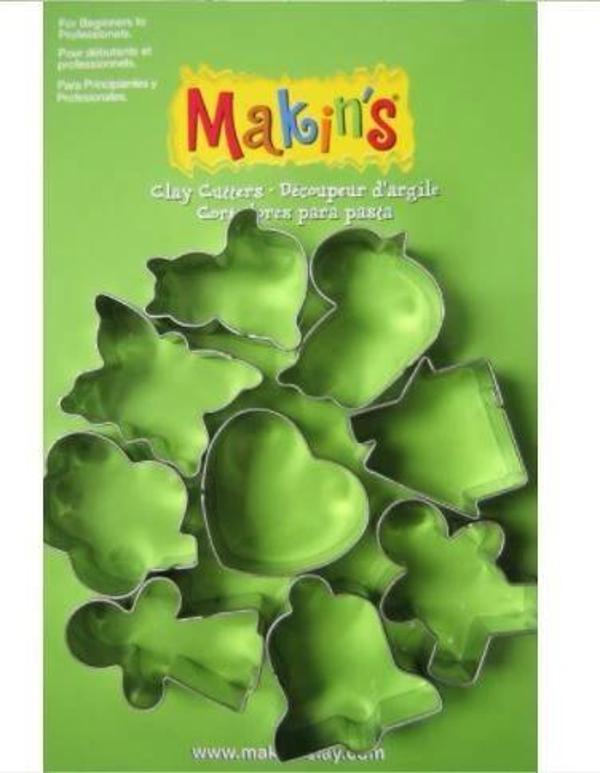 Makin's Clay Polimer Kil Kesme Kalıbı Seti Günlük 9 Desen - Image 1