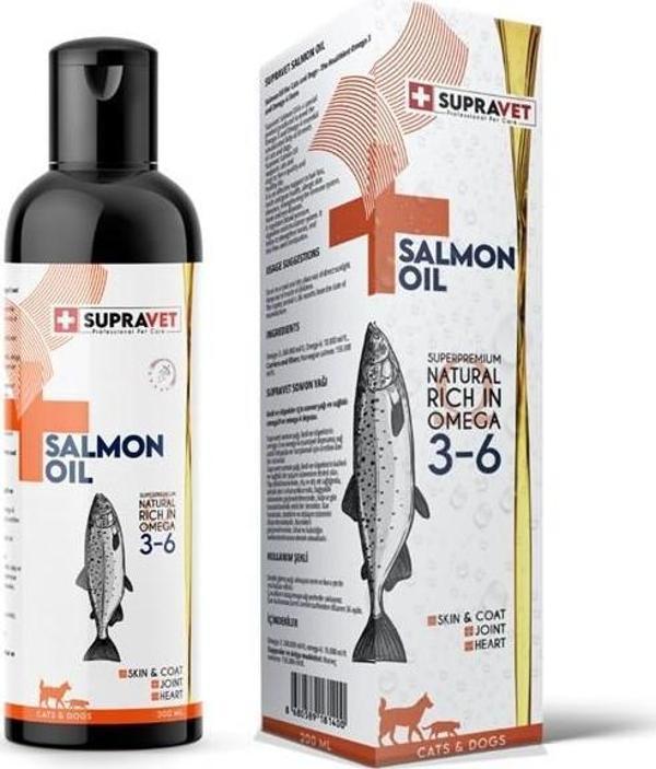 Supravet Salmon Oil Kedi Ve Köpek İştah Açıcı Yağ 200 Ml - Image 1
