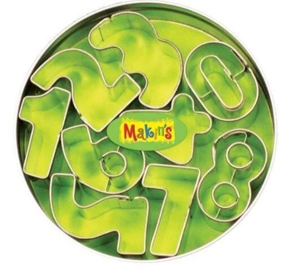 Makin's Clay Polimer Kil Kesme Kalıbı Seti Rakamlar 9 Desen - Image 1