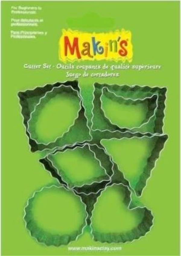 Makin's Clay Polimer Kil Kesme Kalıbı Seti Şekiller 9 Desen - Image 1