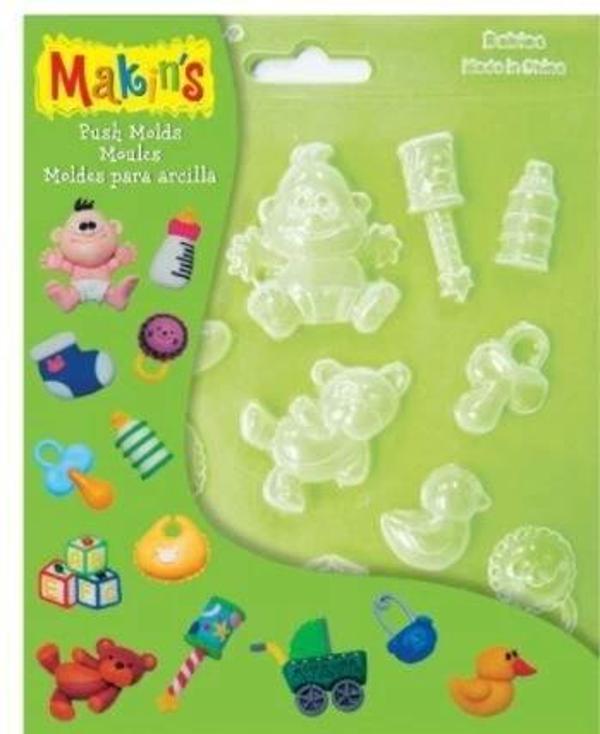Makin's Clay Push Mold Polimer Kil Şekillendirme Kalıbı Bebek - Image 1