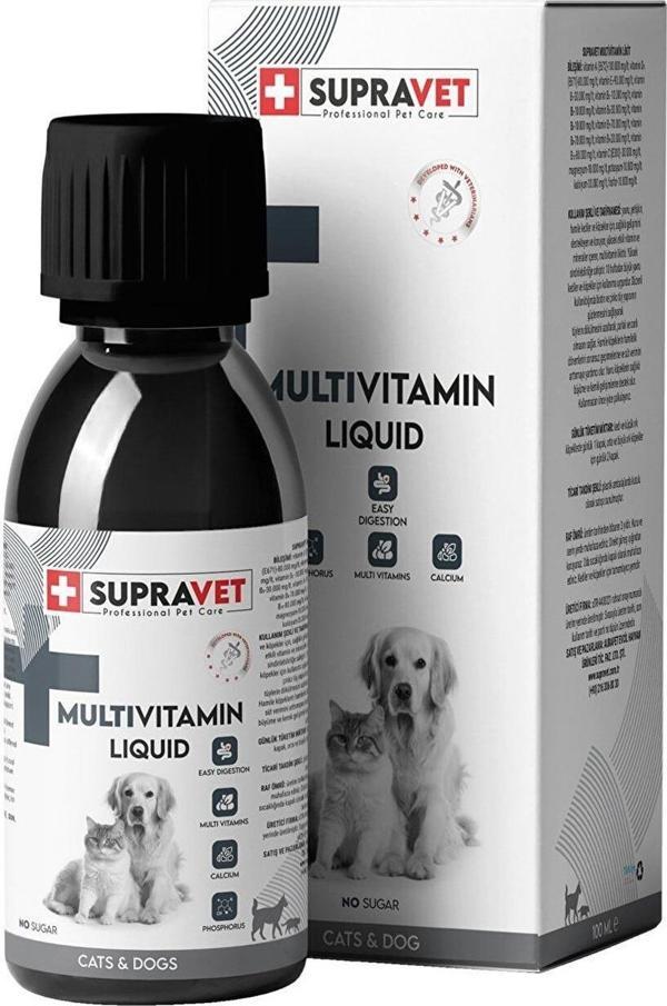 Supravet Kedi Köpek Sağlığı İçin Multi Vitamin Sıvı Damla 100 Ml - Image 1