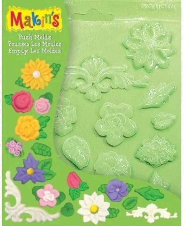 Makin's Clay Push Mold Polimer Kil Şekillendirme Kalıbı Çiçekler - Image 1