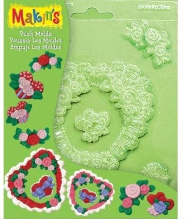 Makin's Clay Push Mold Polimer Kil Şekillendirme Kalıbı Kalpler - Image 1