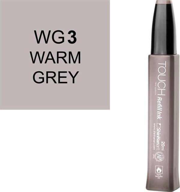Touch Twin Marker Refill Alcohol Ink Alkol Bazlı Mürekkep 20 ml. WG3 WARM GREY 3 - Image 1