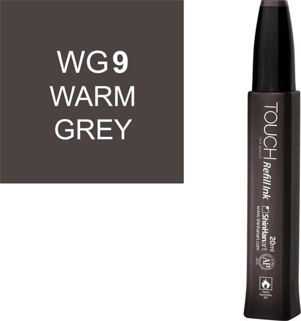Touch Twin Marker Refill Alcohol Ink Alkol Bazlı Mürekkep 20 ml. WG9 WARM GREY 9 - Image 1
