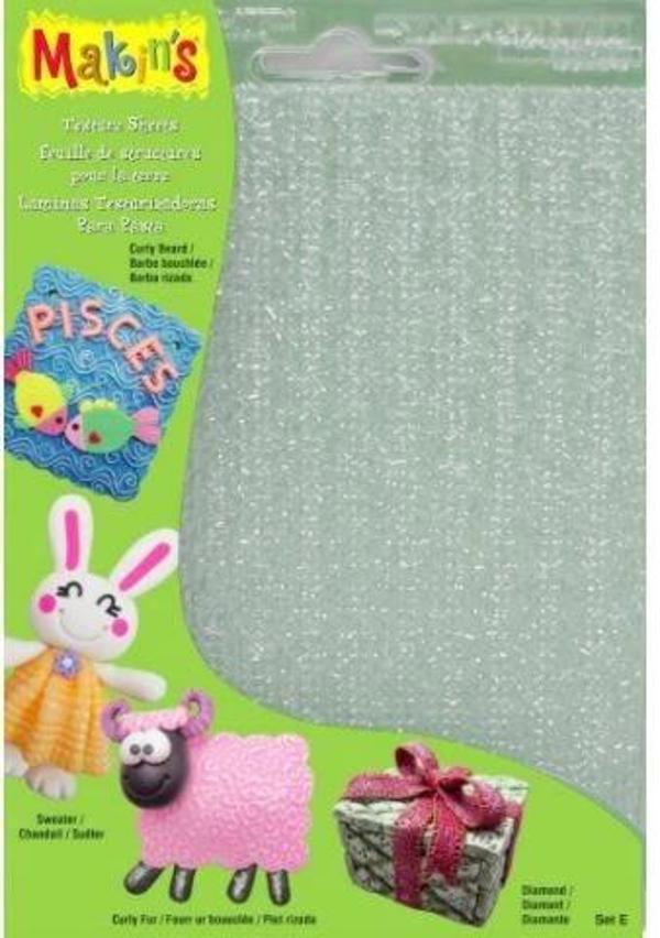 Makin's Clay Texture Sheets Polimer Kil Doku Kalıbı 4'lü Set E - Image 1