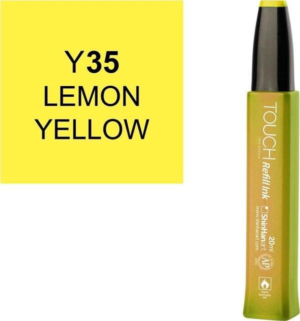 Touch Twin Marker Refill Alcohol Ink Alkol Bazlı Mürekkep 20 ml. Y35 LEMON YELLOW - Image 1