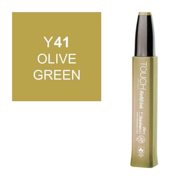 Touch Twin Marker Refill Alcohol Ink Alkol Bazlı Mürekkep 20 ml. Y41 OLIVE GREEN - Image 1