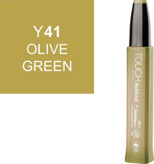 Touch Twin Marker Refill Alcohol Ink Alkol Bazlı Mürekkep 20 ml. Y41 OLIVE GREEN - Image 1