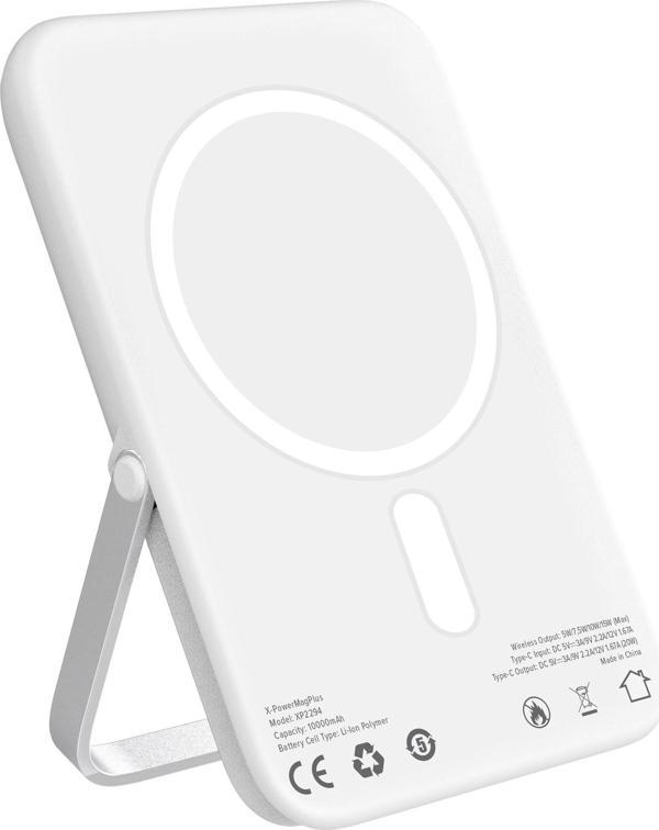 Xp2294 X-Powermagplus Manyetik Standlı Kablosuz Magsafe Powerbank 10000Mah Beyaz Xlevel - Image 1