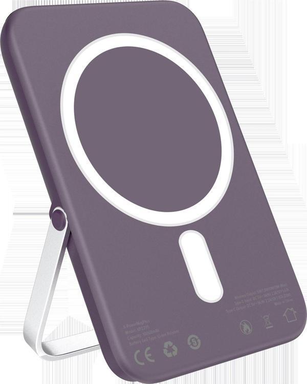 Xp2295 X-Powermagplus Manyetik Standlı Kablosuz Magsafe Powerbank 10000Mah Mor  Xlevel - Image 1