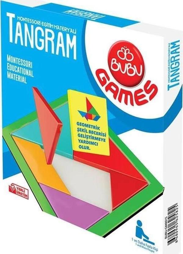Bu-Bu Games Renkli Tangram 17x17 Cm. (BUBU-GM0015) - Image 1