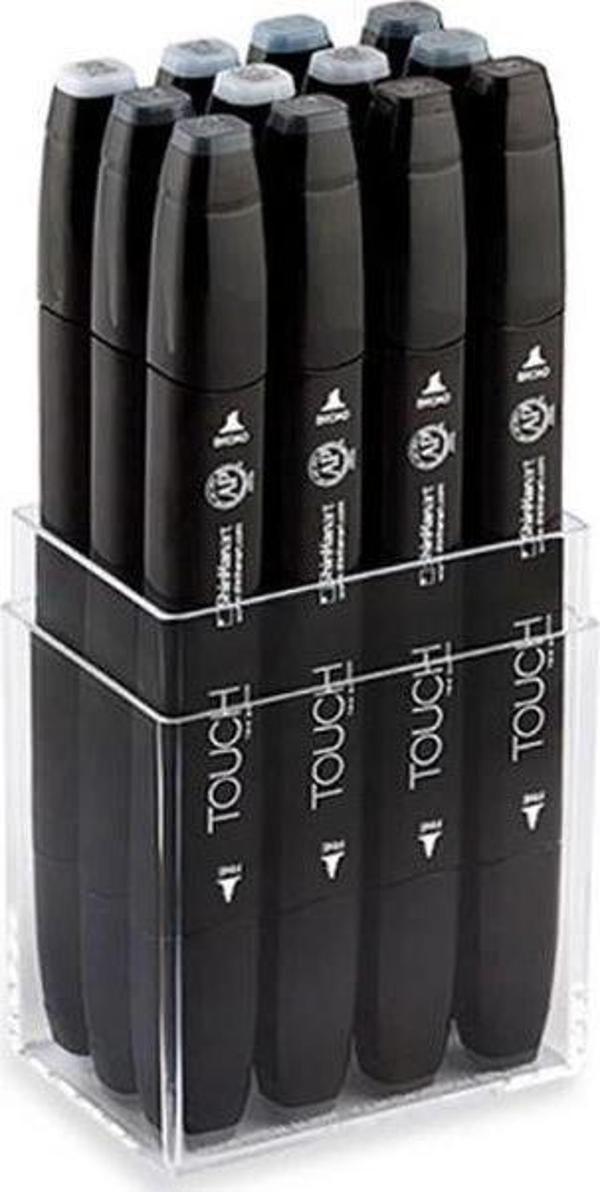 Touch Twin Marker Seti 12 Renk MAVİ/YEŞİL GRİLER - Image 1
