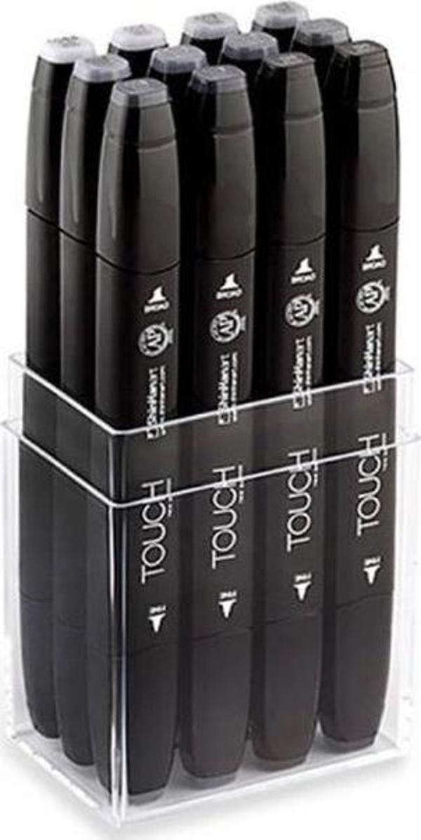 Touch Twin Marker Seti 12 Renk SOĞUK GRİLER - Image 1