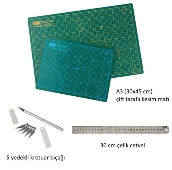 Profesyonel Hobi Kesim Matı Seti A3 (Cutting Mat Seti) - Image 1