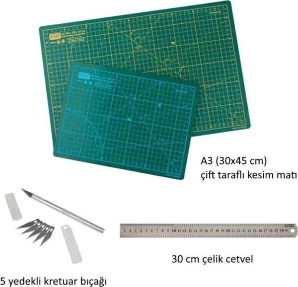 Profesyonel Hobi Kesim Matı Seti A3 (Cutting Mat Seti) - Image 1