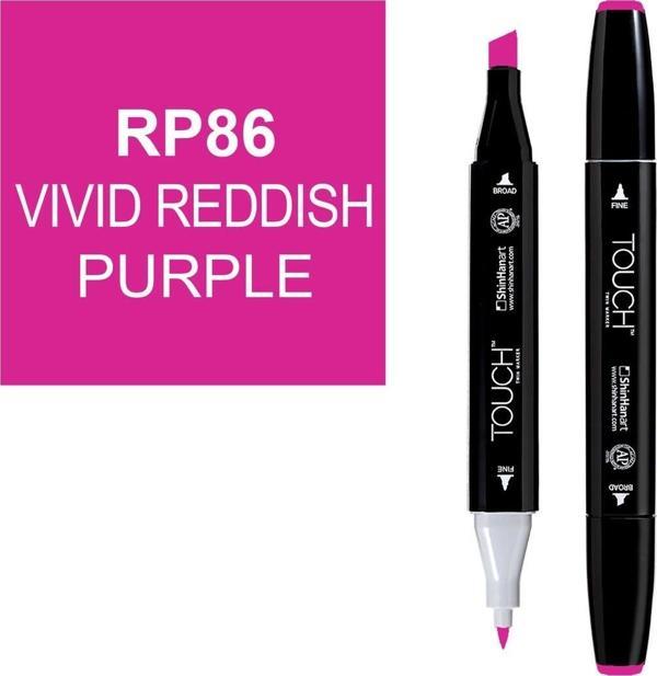 Touch Twin Marker Çizim Kalemi RP86 Vivid Reddish Purple - Image 1