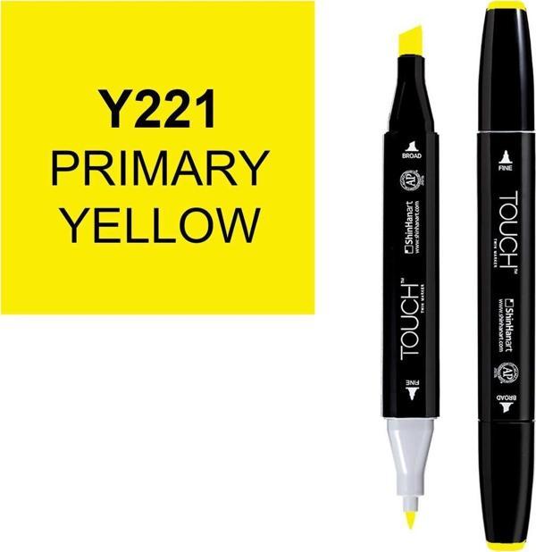 Touch Twin Marker Çizim Kalemi Y221 Primary Yellow - Image 1