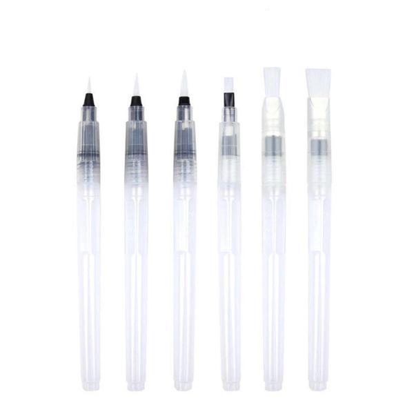 Waterbrush Su Hazneli Fırça Seti 6 Farklı Kalınlık - Image 1