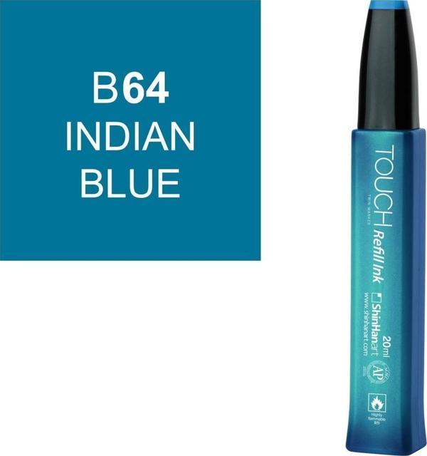 Touch Twin Marker Refill Alcohol Ink Alkol Bazlı Mürekkep 20 ml. B64 INDIAN BLUE - Image 1