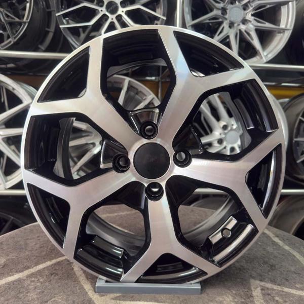 15 inç 4x100 Clio Linea İ20 Siyah Elmas Kesim Jant Modeli (4 Adet - Image 1