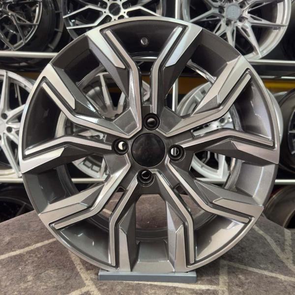 16 inç 4x100 Clio İcon Gun Metal Elmas Kesim Jant Modeli (4 Adet) - Image 1