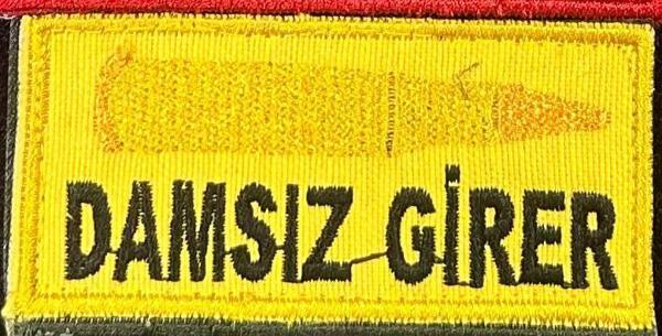 Nakış Patch Damsız Girer SİYAH-SARI - Image 1