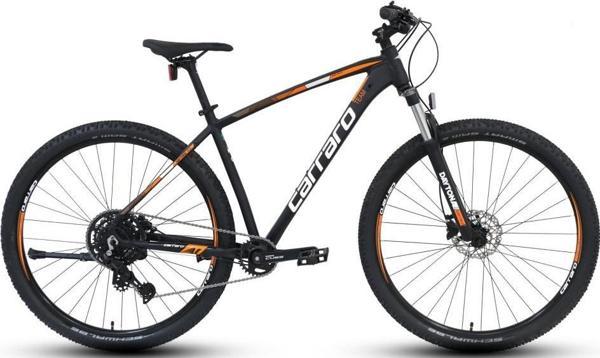Carraro Daytona 909 29 Jant Dağ Bisikleti 2025 Mat Siyah Beyaz Turuncu-48 CM - Image 1