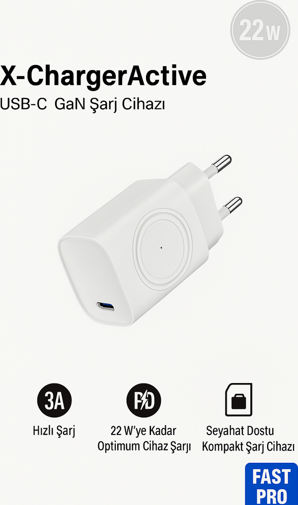 2’si 1 TYPE-C Çıkışlı Telefon- Apple Watch Akıllı Saat Wireless Kablosuz Destekli Şarj Adaptörü - Image 1