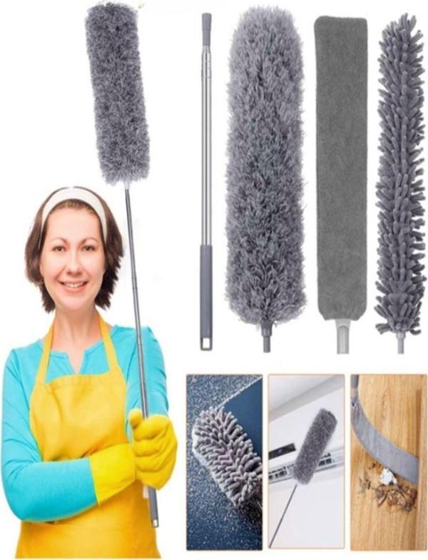 Manosta Mikrofiber Manyetik Anti-Statik Bükülebilen Toz Alma 3 Lü Full Set Uzayabilen Saplı - Image 1