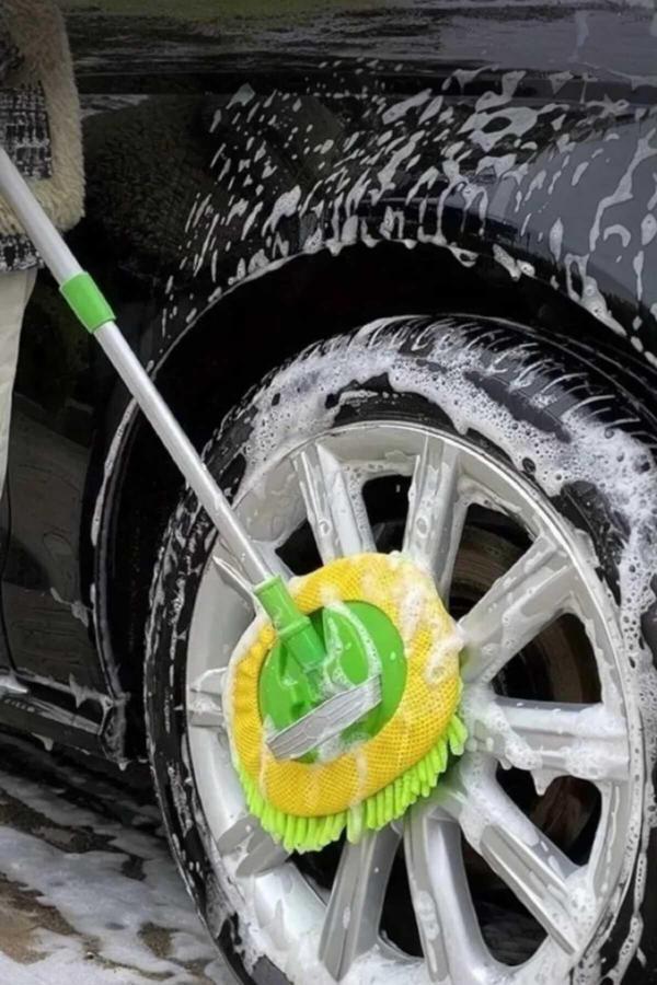 Manosta Teleskopik Araba Yıkama Mopu - Mikrofiber Başlıklı, Çizmez Yüzey, Araba Fırçası ( Yedeksiz ) - Image 1