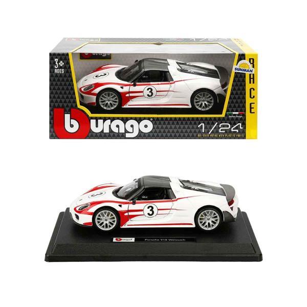 28009 Burago Porsche 918 Spyder 1:24 Model Araba -Sunman - Image 1