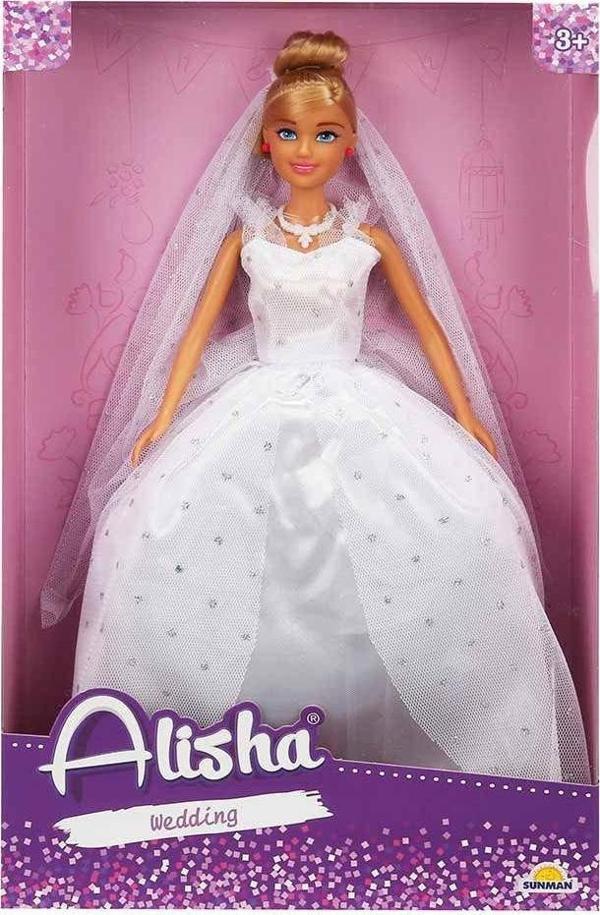 3381 SUN-RST-SIS-Gelinlikli Manken Bebek Alisha 29 cm - Sunman - Image 1