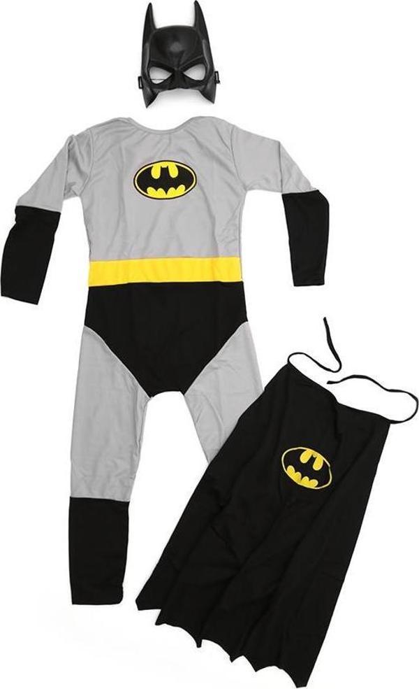 Pelerinli Batman Kostüm + Maske - Batman Kostümü - Batman Cosplay - Batman Tulum - Image 1