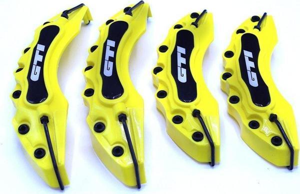 GTI Logolu Kaliper Kapağı Sarı 4 Parça - Image 1
