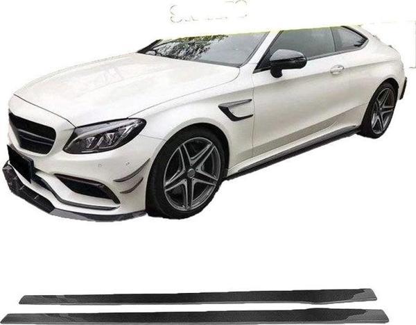 Mercedes W205 C Serisi Sedan Amg C63 2014 - 2021 Uyumlu Marşpiyel Altı Lip Plastik Boyasız - Image 1