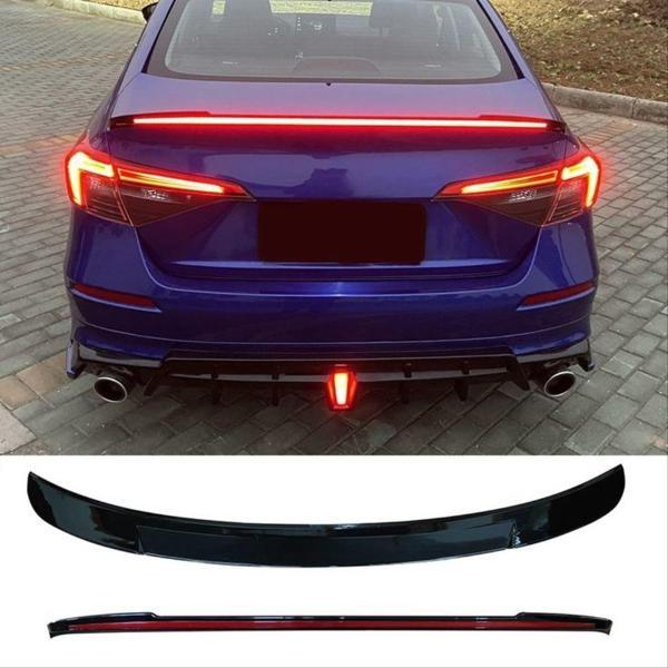 Honda  Civic FE1 2022 Uyumlu Led Spoiler - Piano Black - Image 1
