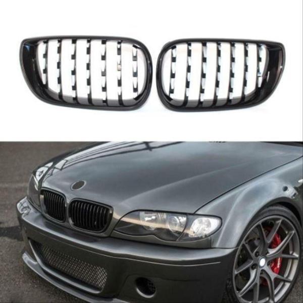 Bmw 3 Serisi 2002-2004 E46  Uyumlu Dıamond Panjur ( Böbrek ) Pıano Black Çerçeve - Image 1