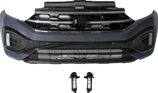 Volkswagen  T-Roc Makyajlı R-Lıne Tampon+Panjur Set ( Ledli Panjur) - Image 1