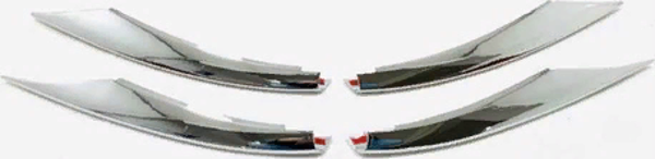 Mercedes W177 A Serisi 2019+ Uyumlu Ön Tampon Bıçakları - 4 Parça - Krom - Image 1