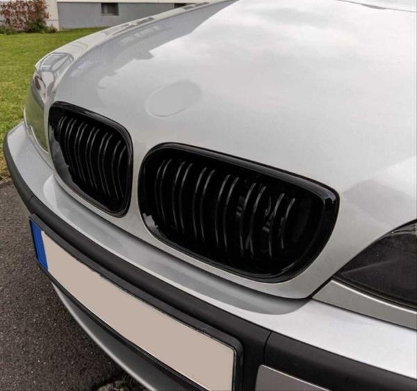 Bmw 3 Serisi E46 2002-2004 Uyumlu Çift Çizgi M Panjur ( Böbrek ) - Image 1