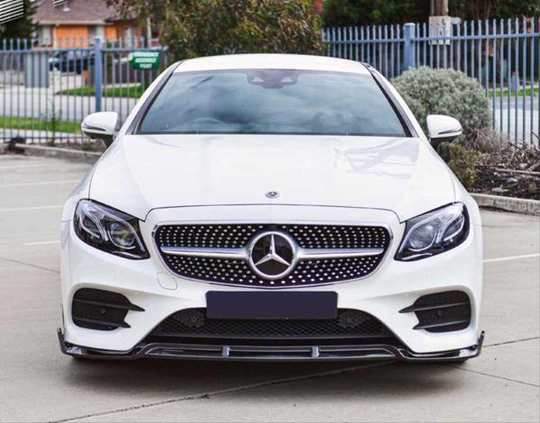 Mercedes W213(2016-2019) E Serisi Uyumlu Ön Lip - Piano Black (Parlak Siyah) - Image 1