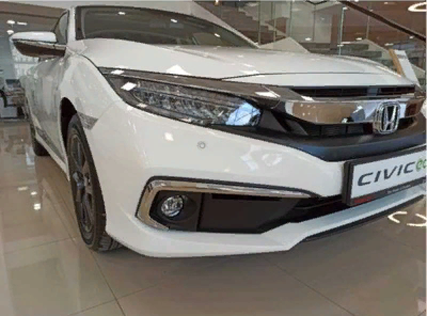 Honda Civic Fc5 2019-2021 Ön Sis Kaşı Kaplaması Nikelaj (makyajlı Kasa) - Image 1