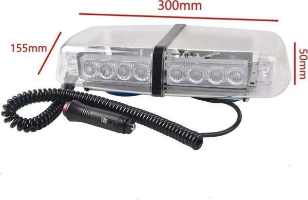 24 Ledli Mıknatıslı Kırmızı Mavi Çakar Tepe Lambası - Image 1