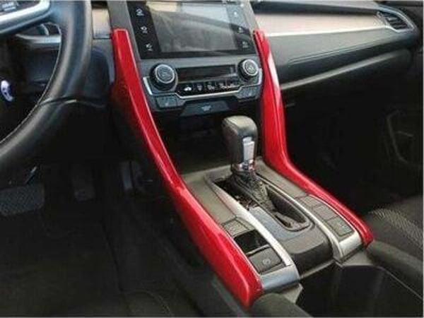 Honda Civic Fc5 2016-2020 Vites Konsol Çıta Kaplama - Kırmızı - Image 1
